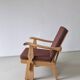 2 carved pine lounge chairs | Scandinavia | 1970s