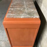 Chest of drawers time Art Deco ochre / renovated orange