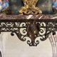 Console en fer forgé d’époque Napoléon III dessus de marbre rouge de Rance