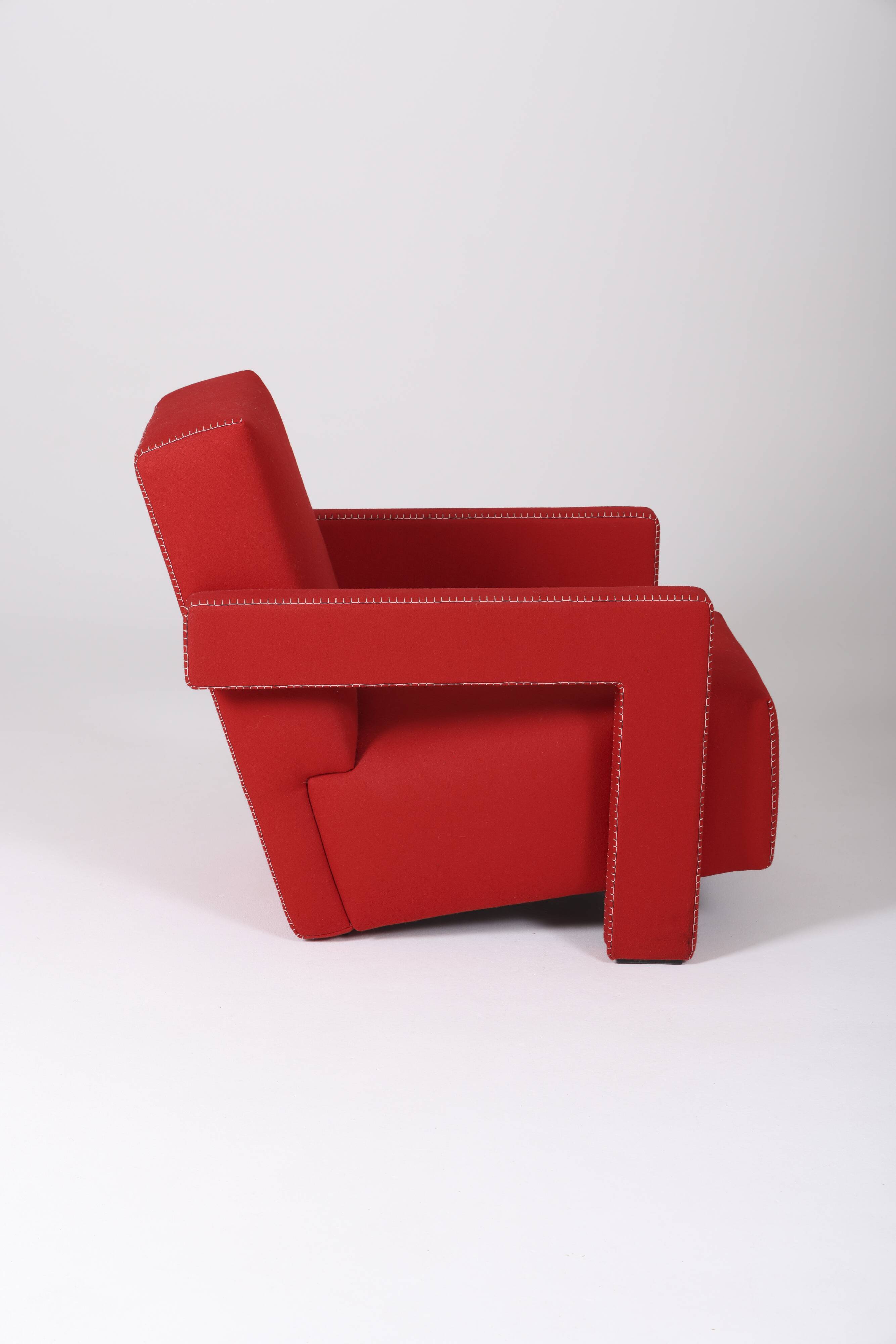 Utrecht armchair by Gerrit Reitveld edited by Cassina