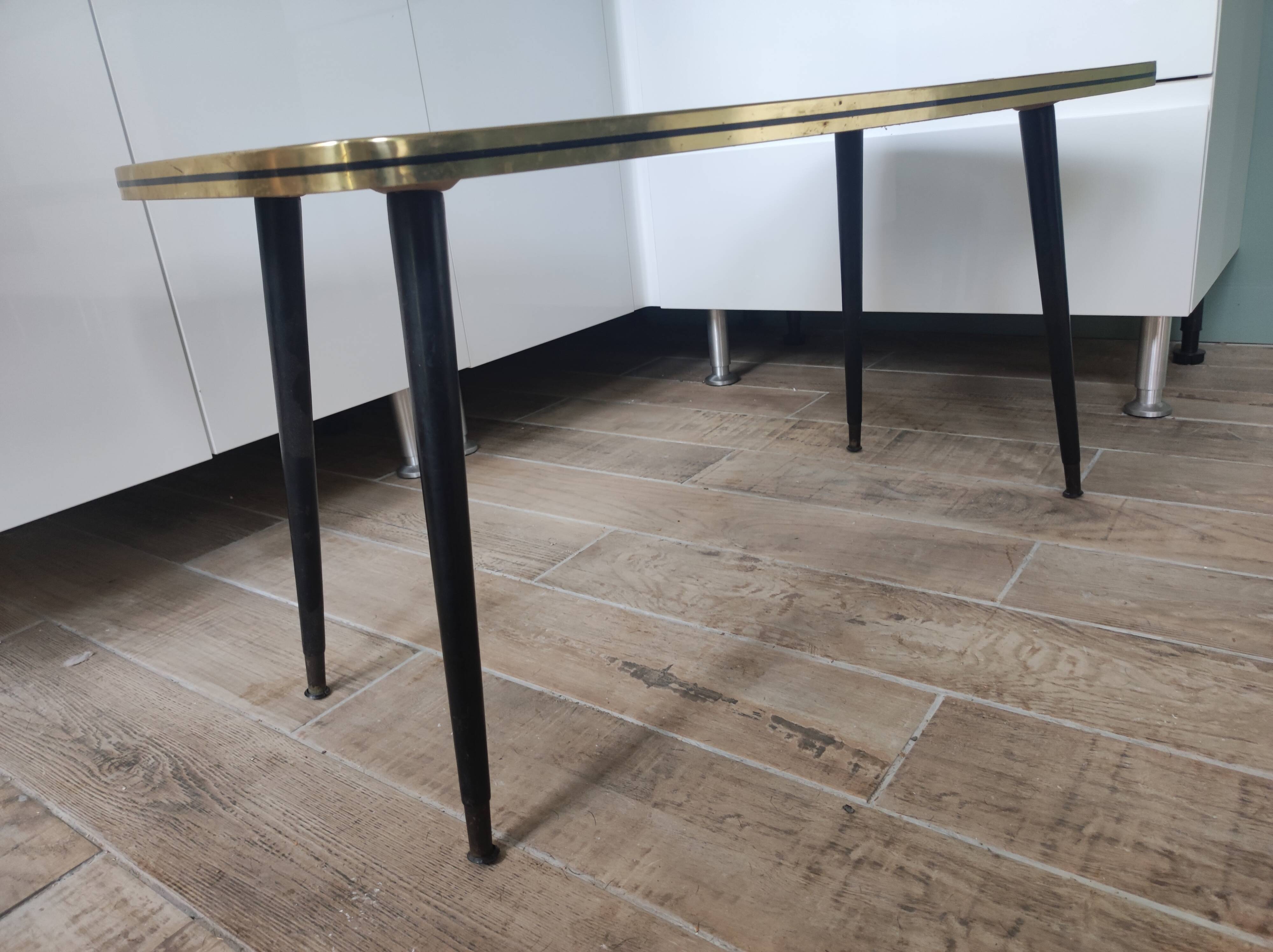 Coffee table cocktail feet compass vintage 60