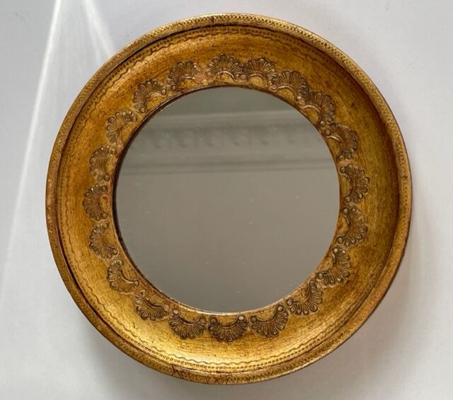 Vintage mirror gilded wood 1950