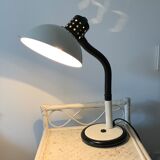 Vintage desk lamp aluminor made in france white and black metal and plastic