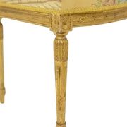 Pair of gilded wooden chairs with upholstery. Louis XVI period.