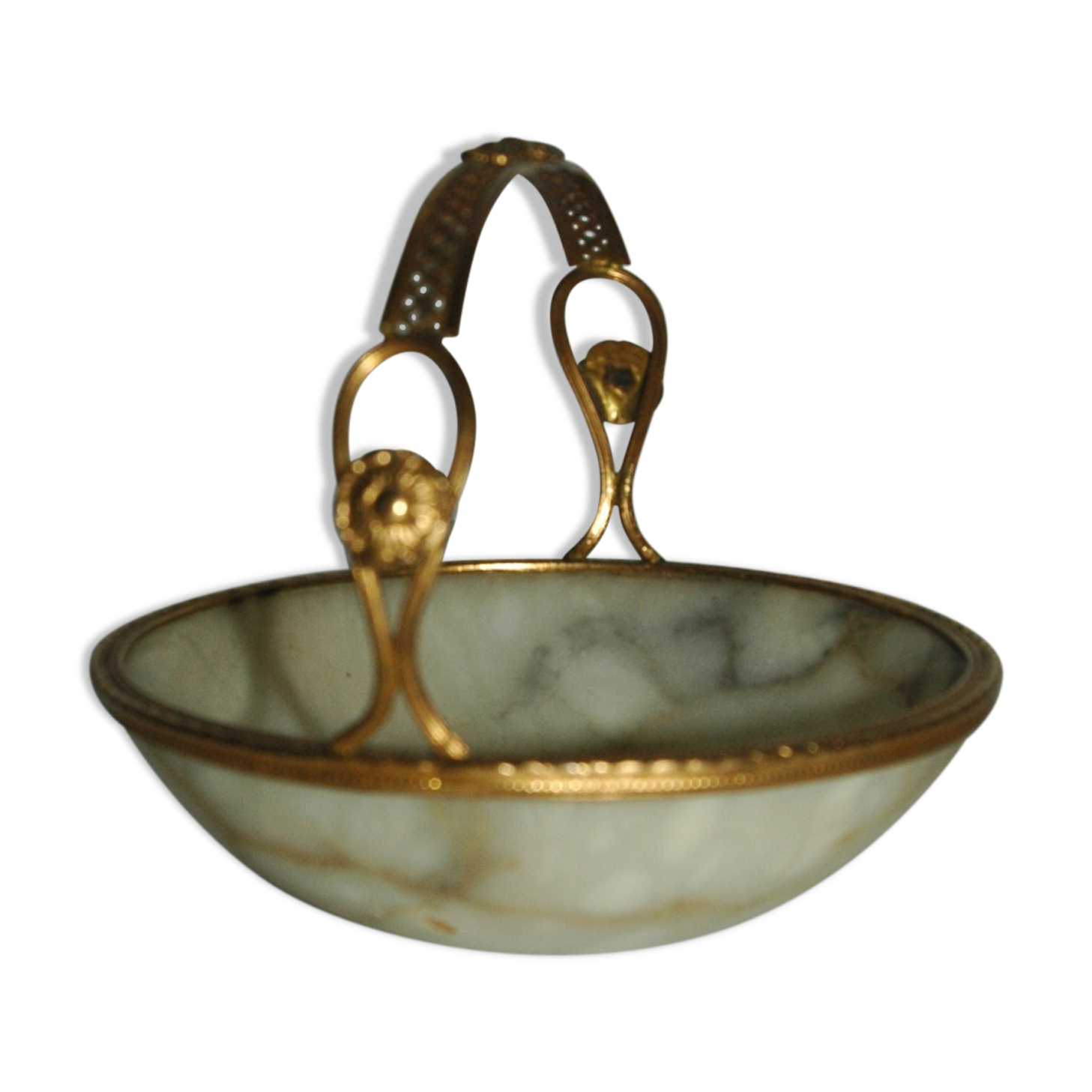 Napoleon III alabaster and gilded metal