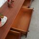 Low mahogany furniture, Danish design, 1970s, made in Denmark.