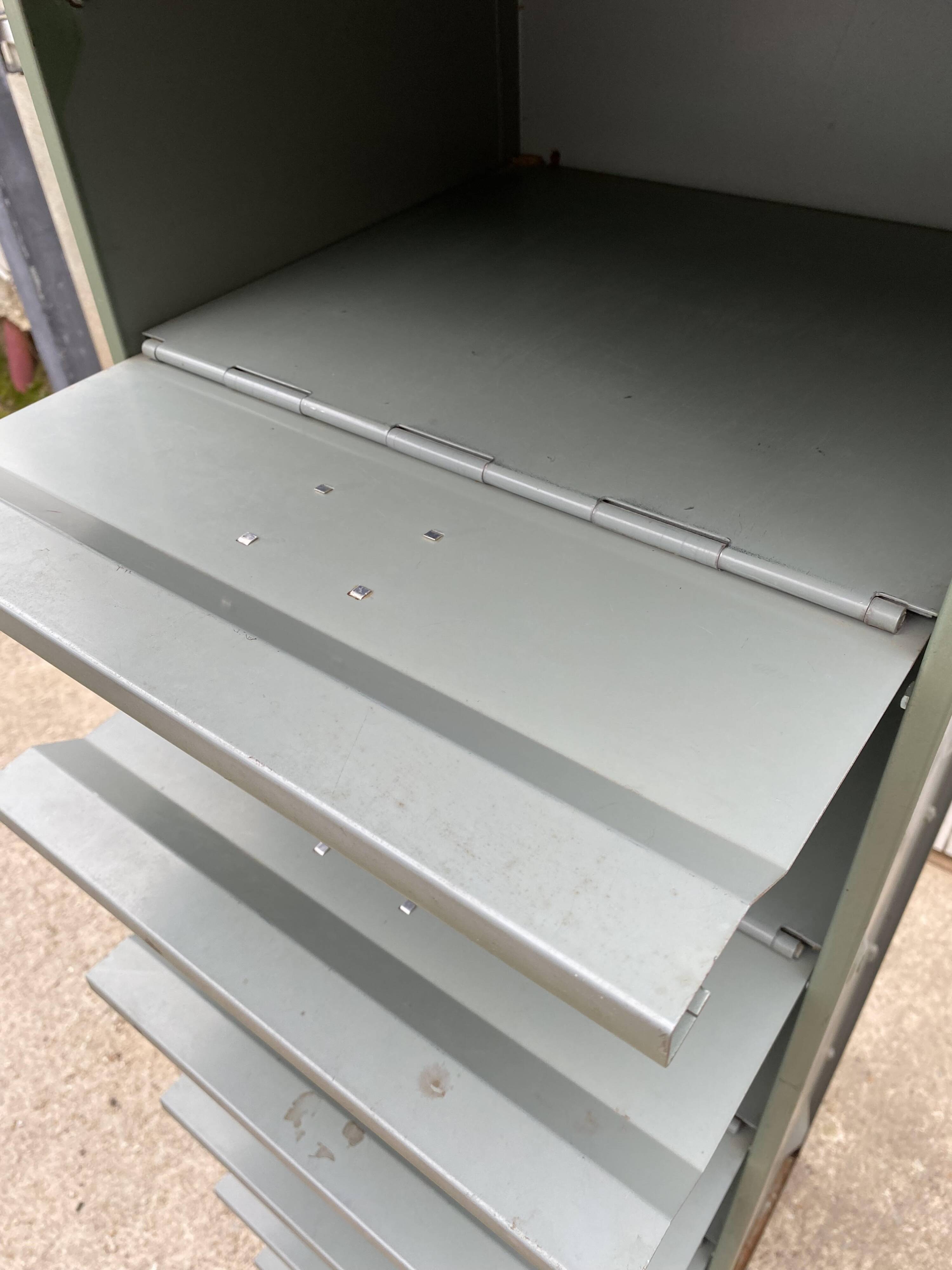 Furniture with 10 flaps industrial metal locker brand ATAL 1950