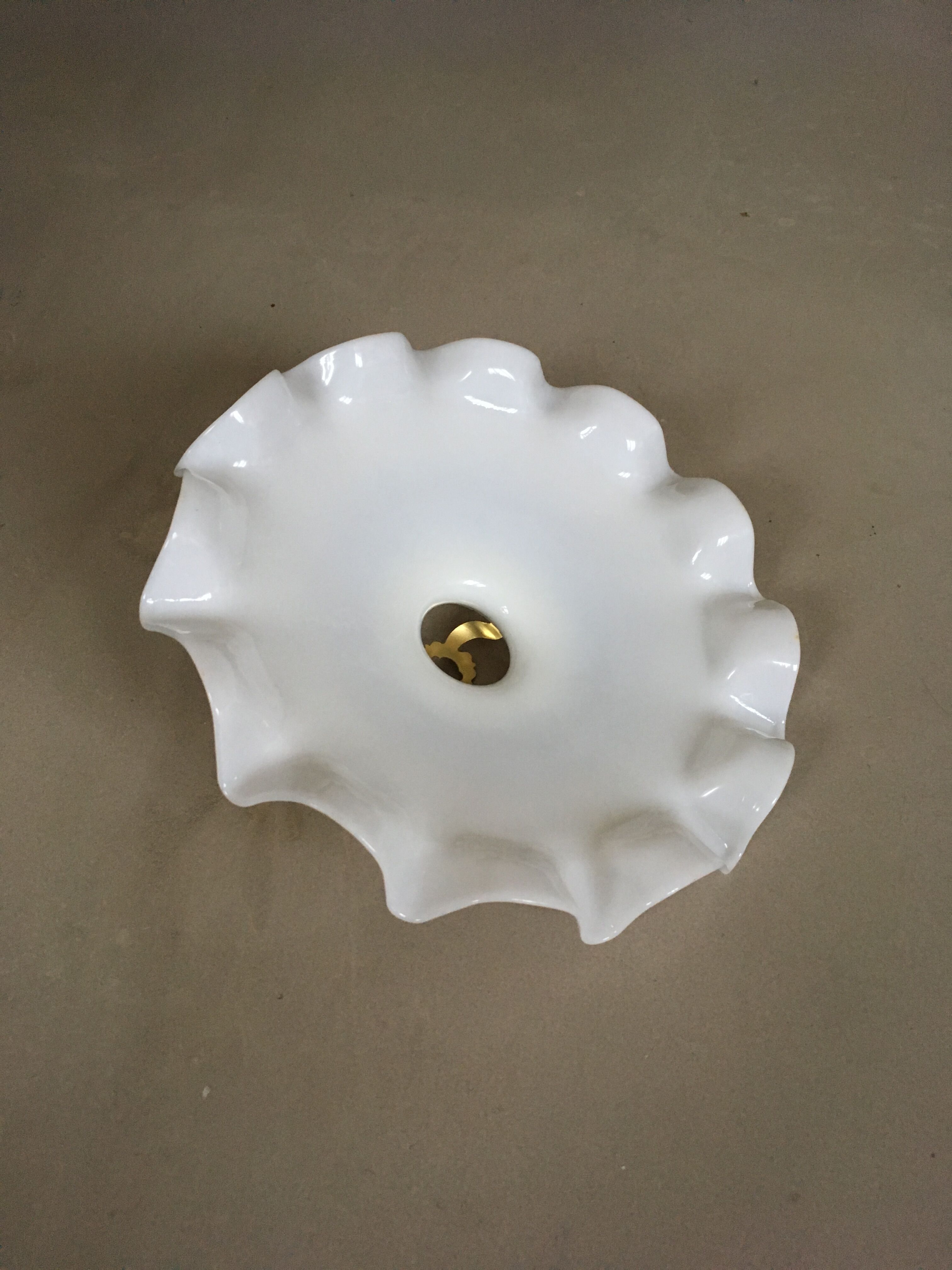 Old opalin glass lampshade