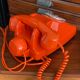 Vintage orange dial phone