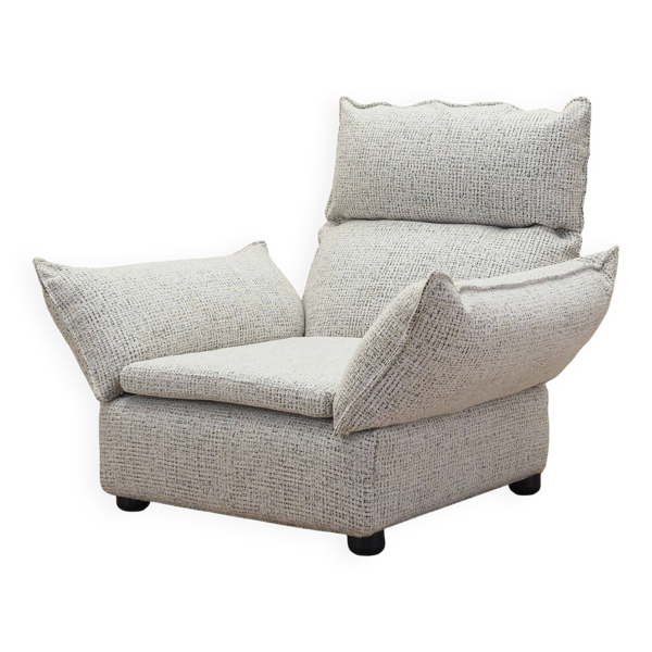 Fauteuil lounge, design italien, années 70, fabrication : Italie