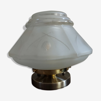 Lampe art-déco blanche