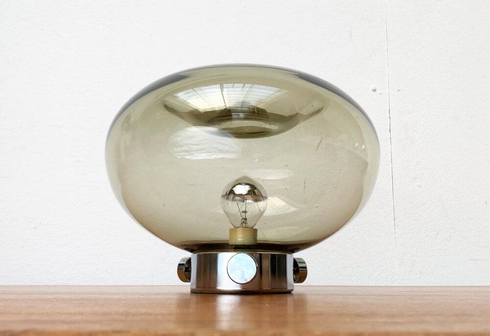 Lampe de Table en Verre Bulbe Espace Années 1960 Milieu du Siècle