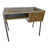 Bureau design vintage 1960 pieds tubulaires noirs