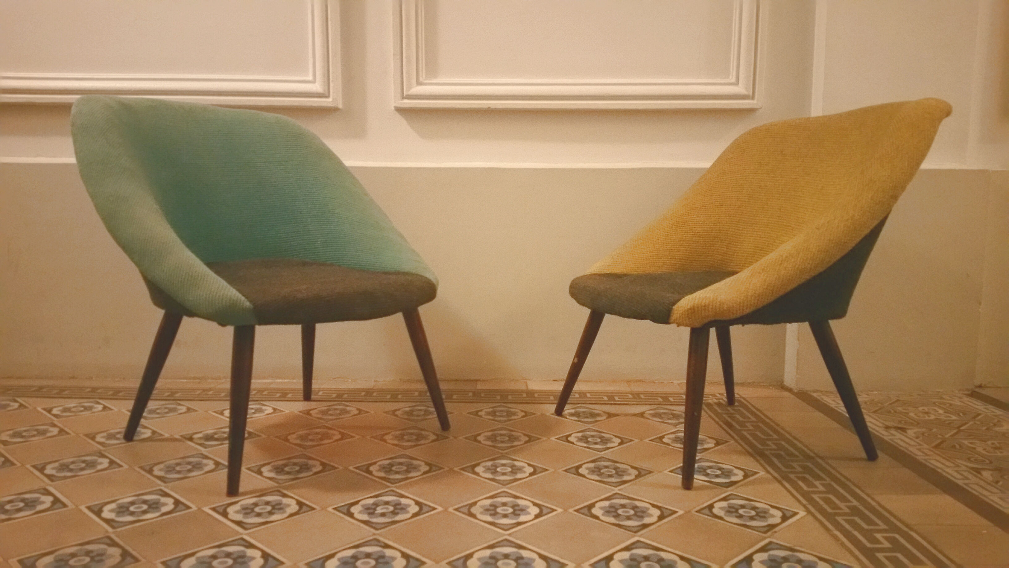 Pair of armchairs 50/60s
