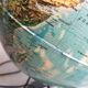 Bright vintage earth globe made in Italy 1970