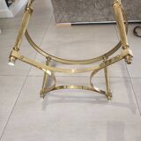 Brass and smoked glass coffee table