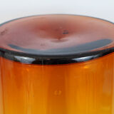 Old brown blown glass jar