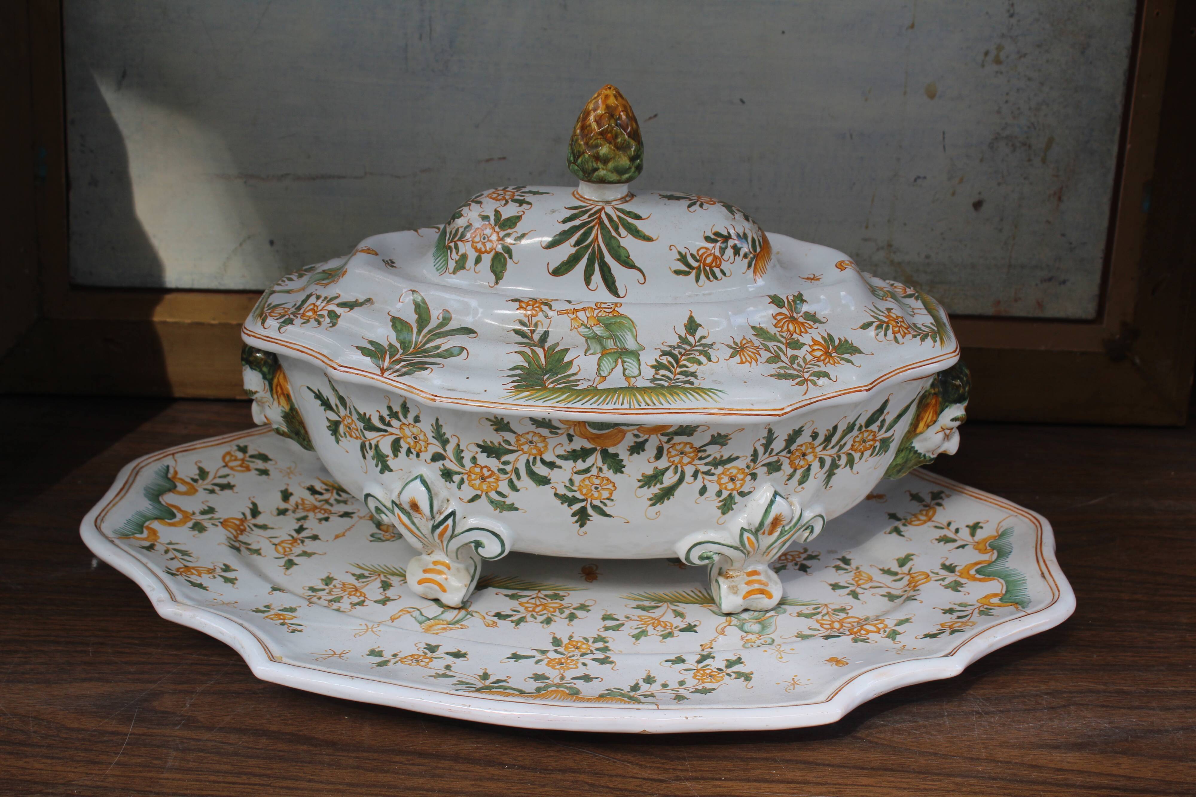 Earthenware soup bowl