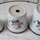 Trio of vintage flowered pot covers 60s