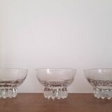 Set of 3 art deco glasses