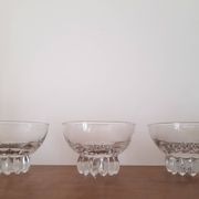 Set of 3 art deco glasses