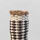 Vintage bottle in two-tone woven scoubidou.