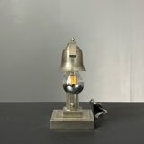 Dutch art deco nickel desk or table lamp, 1930s