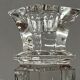 Pair of hand-cut solid crystal candle holders.