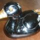 Vintage black and gold decorative duck