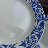3 plates Digoin Sarreguemines Floral model