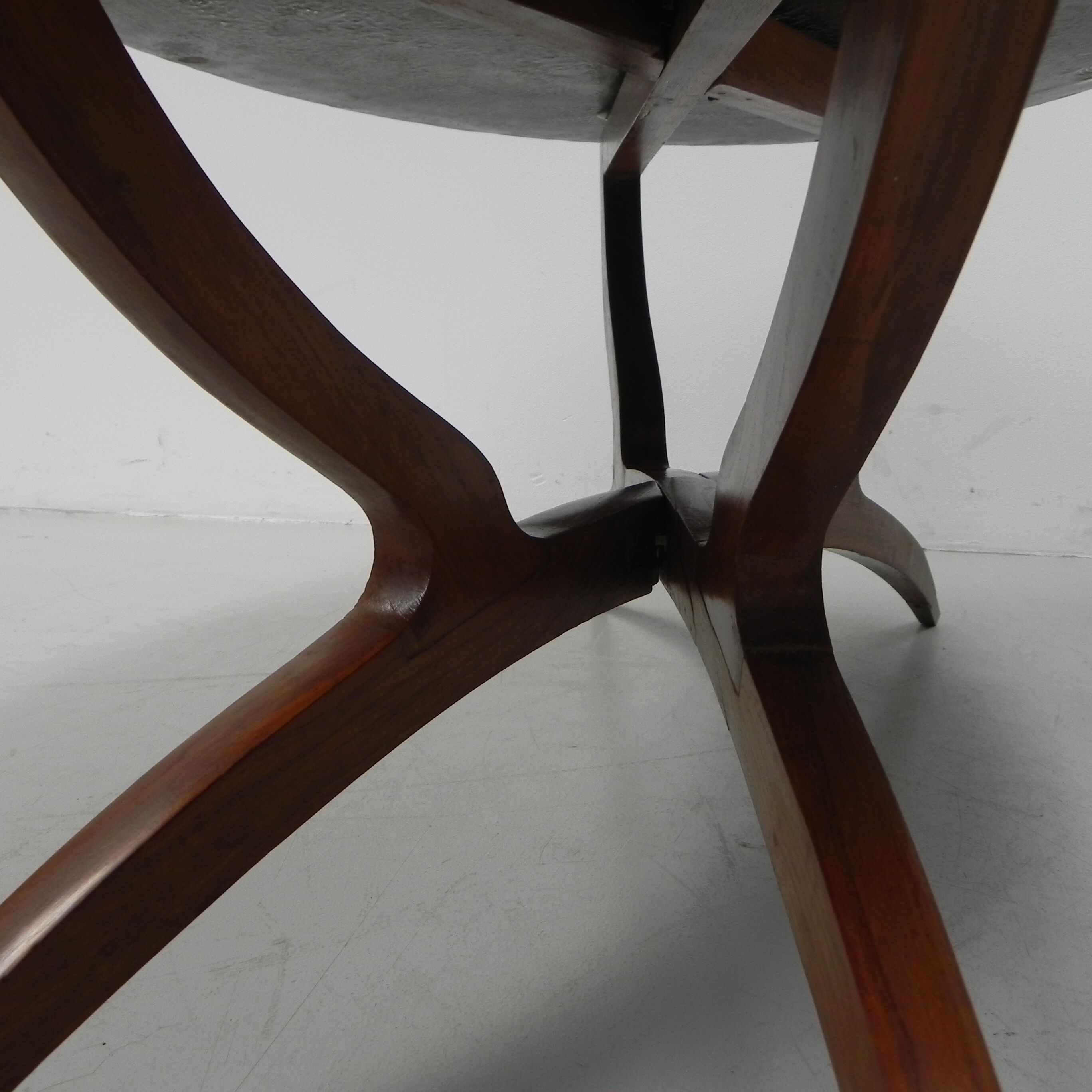 Moroccan brass tray table, ca 1950
