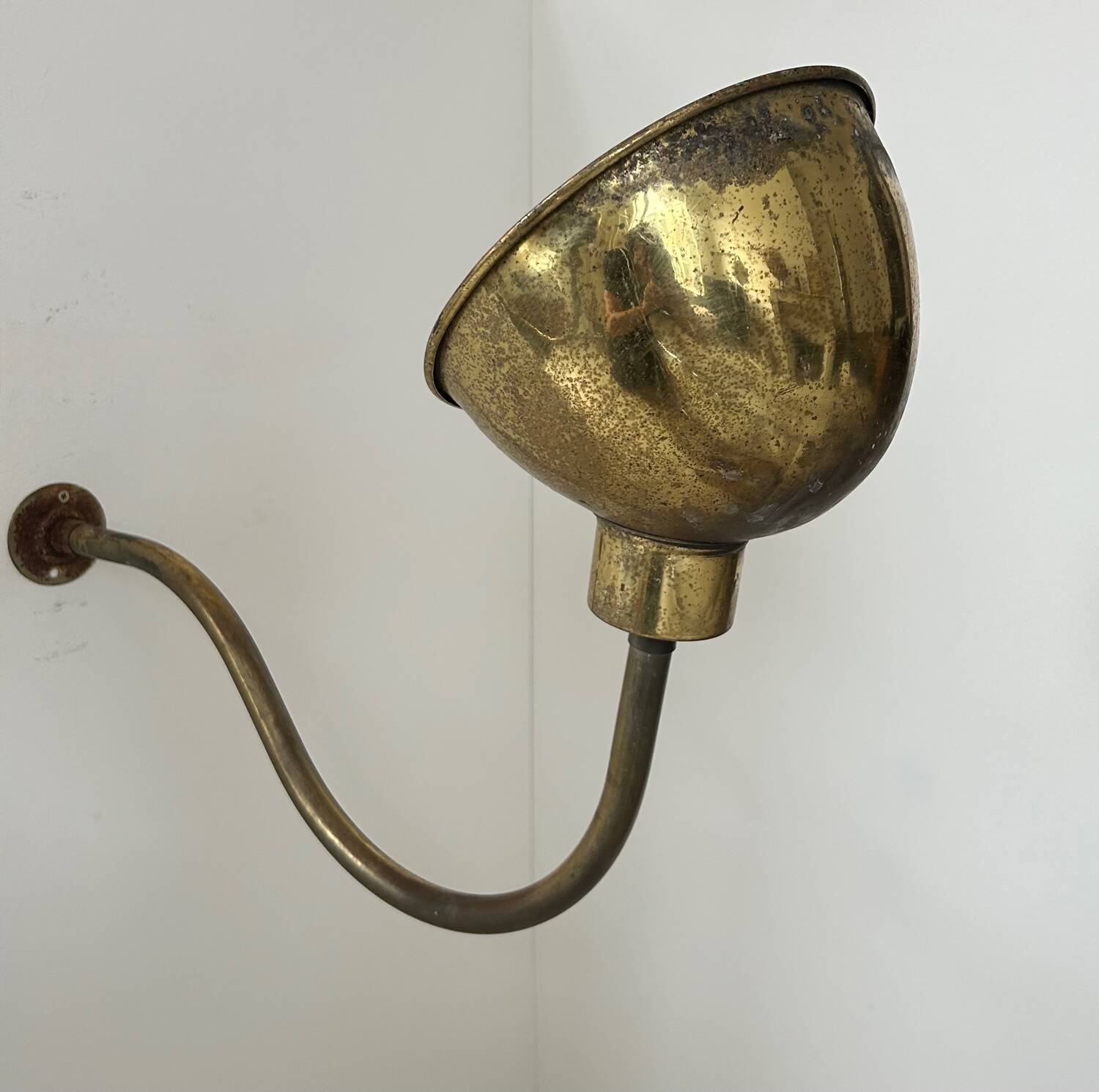 Pair of vintage brass wall lights, France 1970