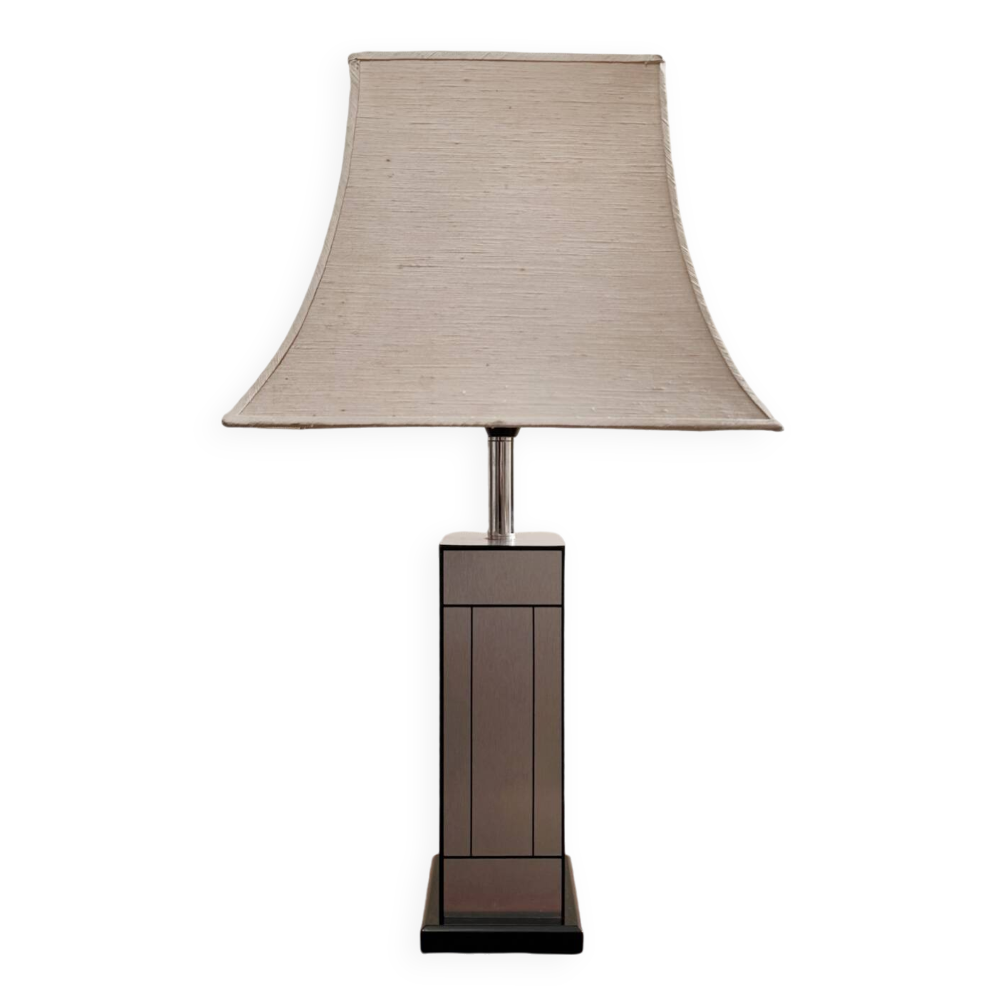 70s brushed aluminum lamp