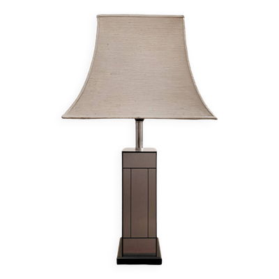 Lampe années 70 aluminium brossé