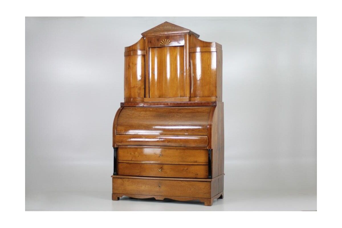 Oak secretary, Northern Europe, around 1820
