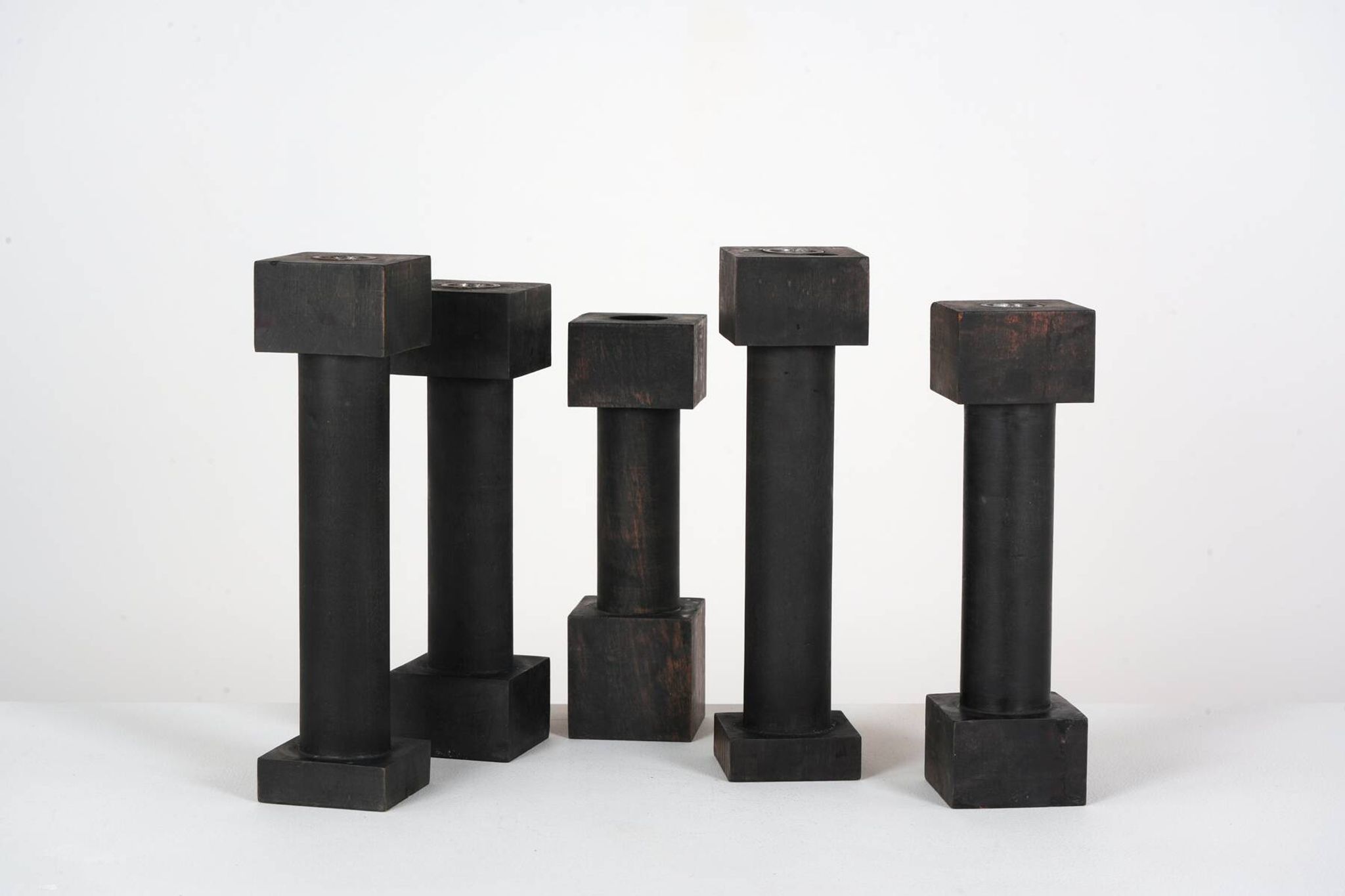 Rare set of postmodern candlesticks by Jérôme Thermopyles circa 1980.