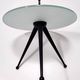 Tripod Beech and Glass Side Table in the Style of Cesare Lacca, Italy, 1980
