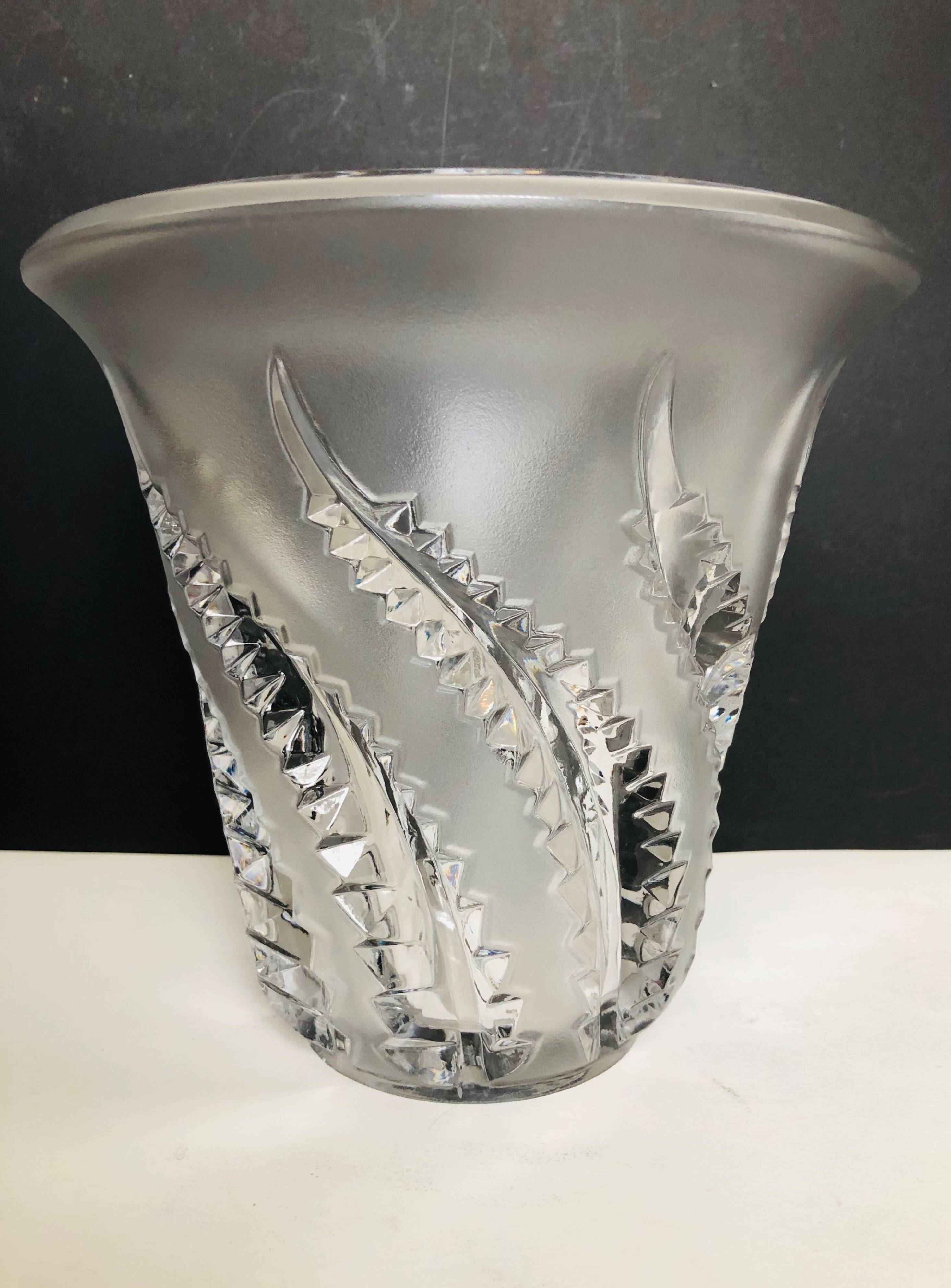 Lalique Vase with ferns