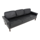Scandinavian leather sofa 3 seater, Sweden, 1950