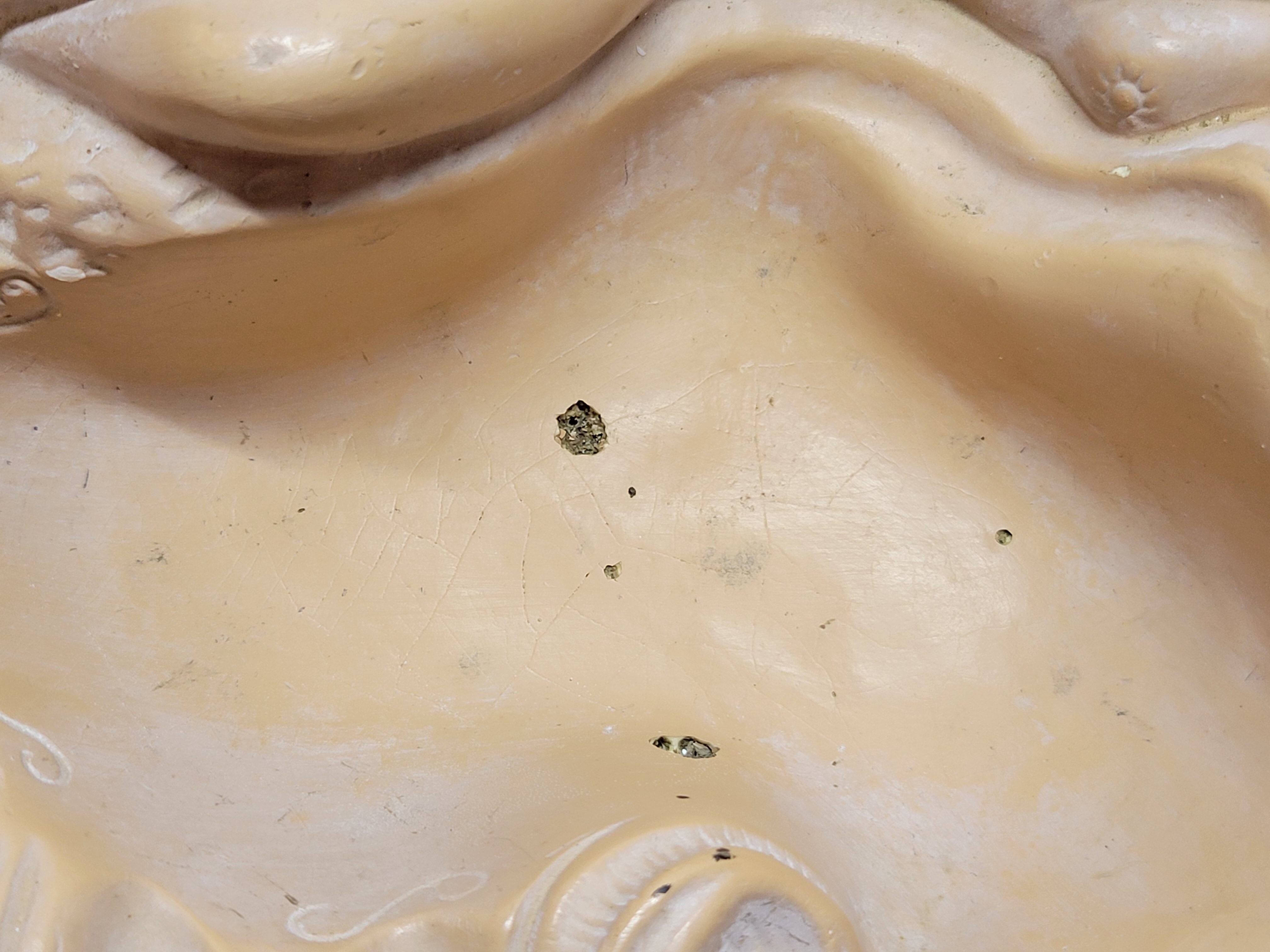Empty plaster pocket sleeping woman art nouveau signed Carlo Conte