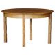 Mid-century round oak dining table with three extensions, Danish modern, 1960s.
