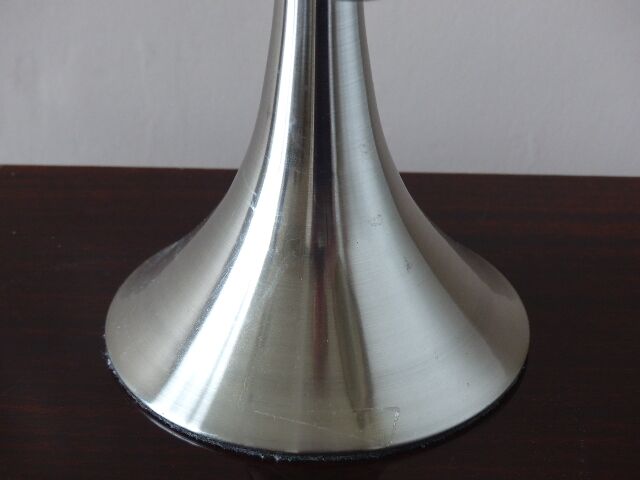 Table lamp silver lozenge and tulip foot, end of the years 70