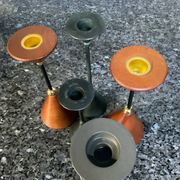 Série de 5 bougeoirs diabolo vintage