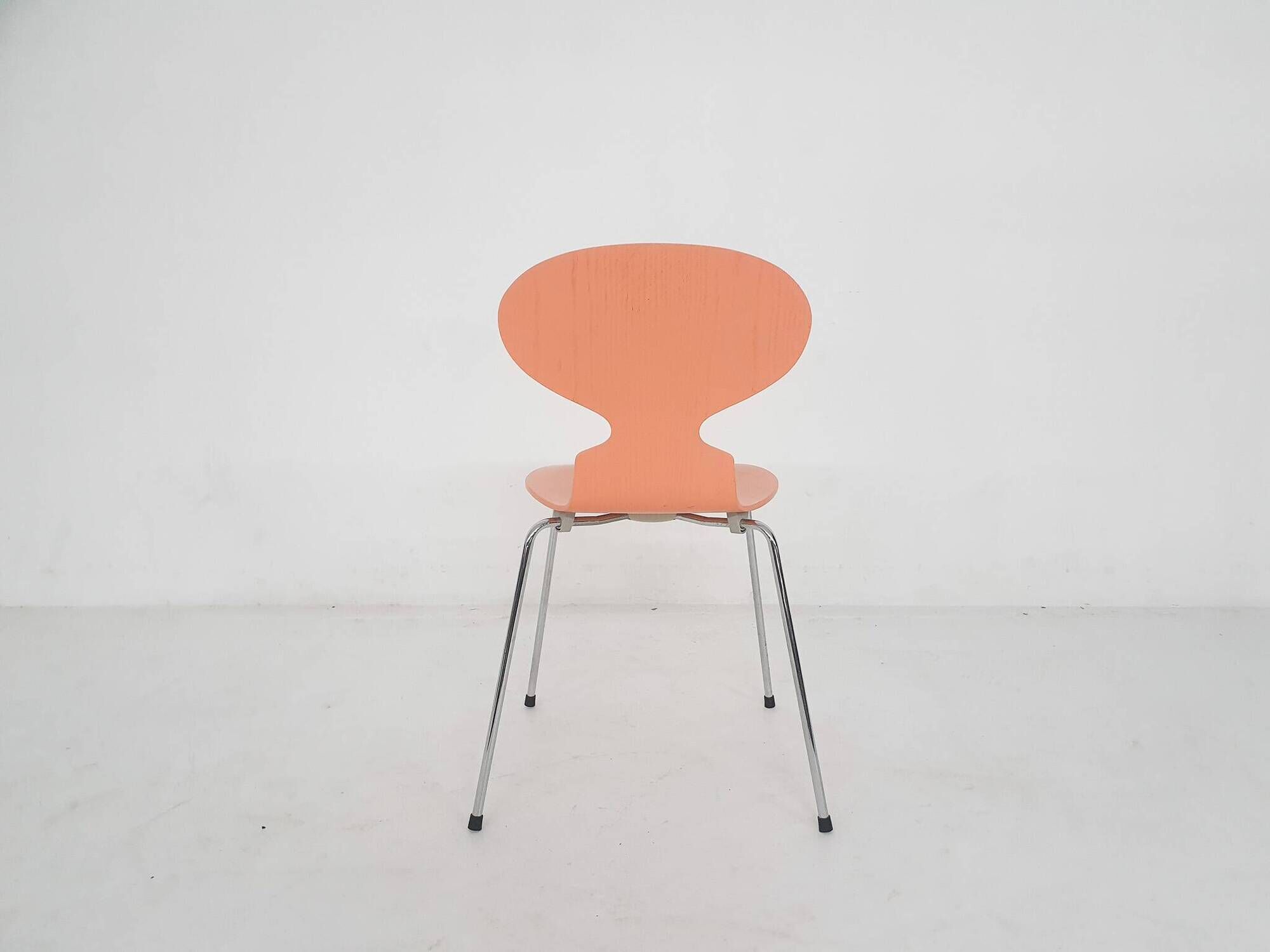 Arne Jacobsen for Fritz Hansen peach wooden "Ant" chair, Denmark 1996