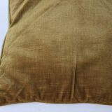 Golden yellow color velvet cushion