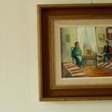 "Interior with Three People" by E. Wallin