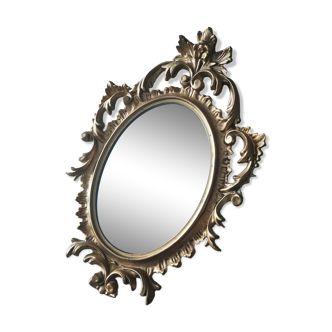 Old mirror gilded resin 29x19 cm