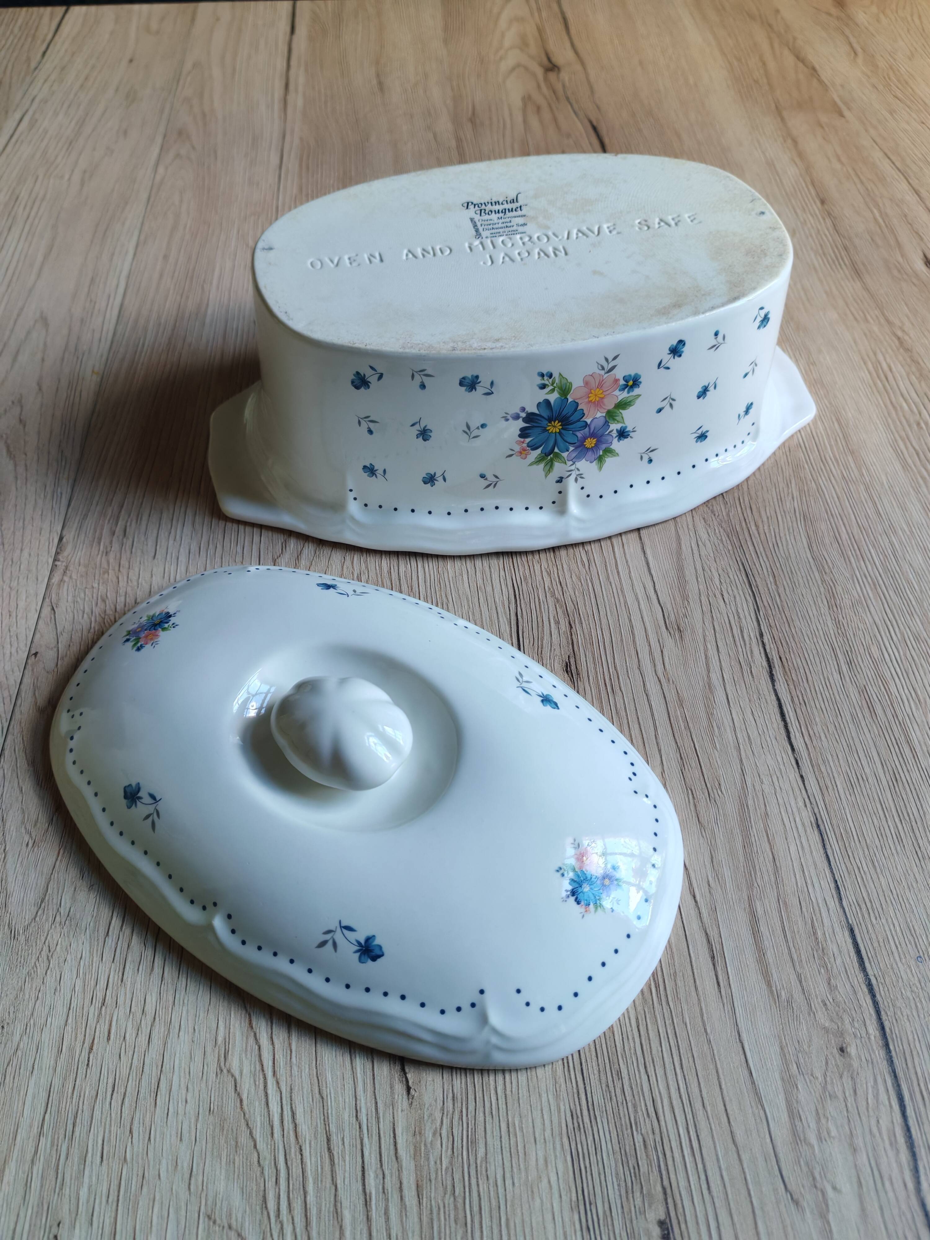 Oval floral stoneware terrine — Provincial Bouquet JMP Marketing Japan