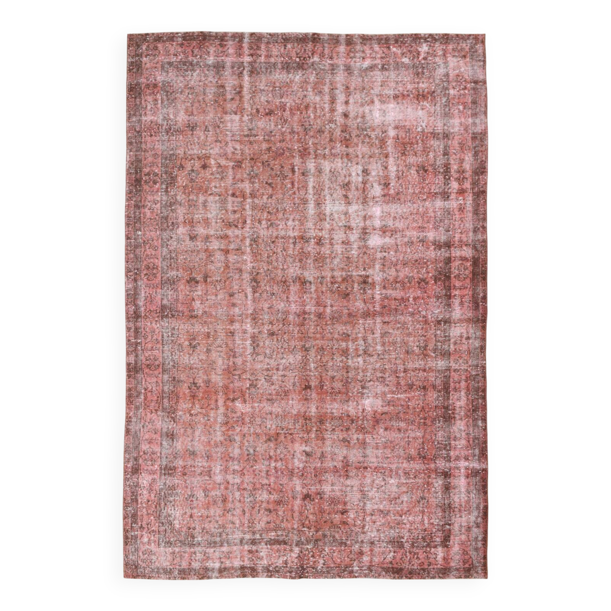 6x10 Vintage Red Floral Vintage Rug, 198x297Cm