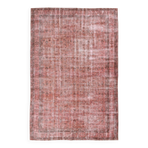 Tapis vintage à fleurs rouges 6x10, 198x297 cm